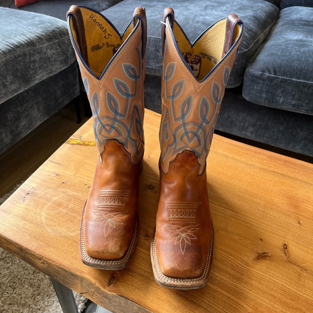Nocona Square Toe Boots size 8